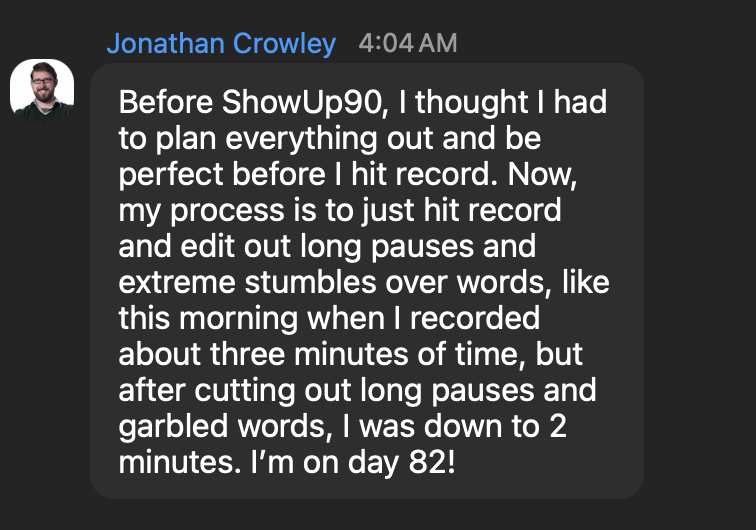 Jonathan Crowley’s original message; a readable transcript appears in this story